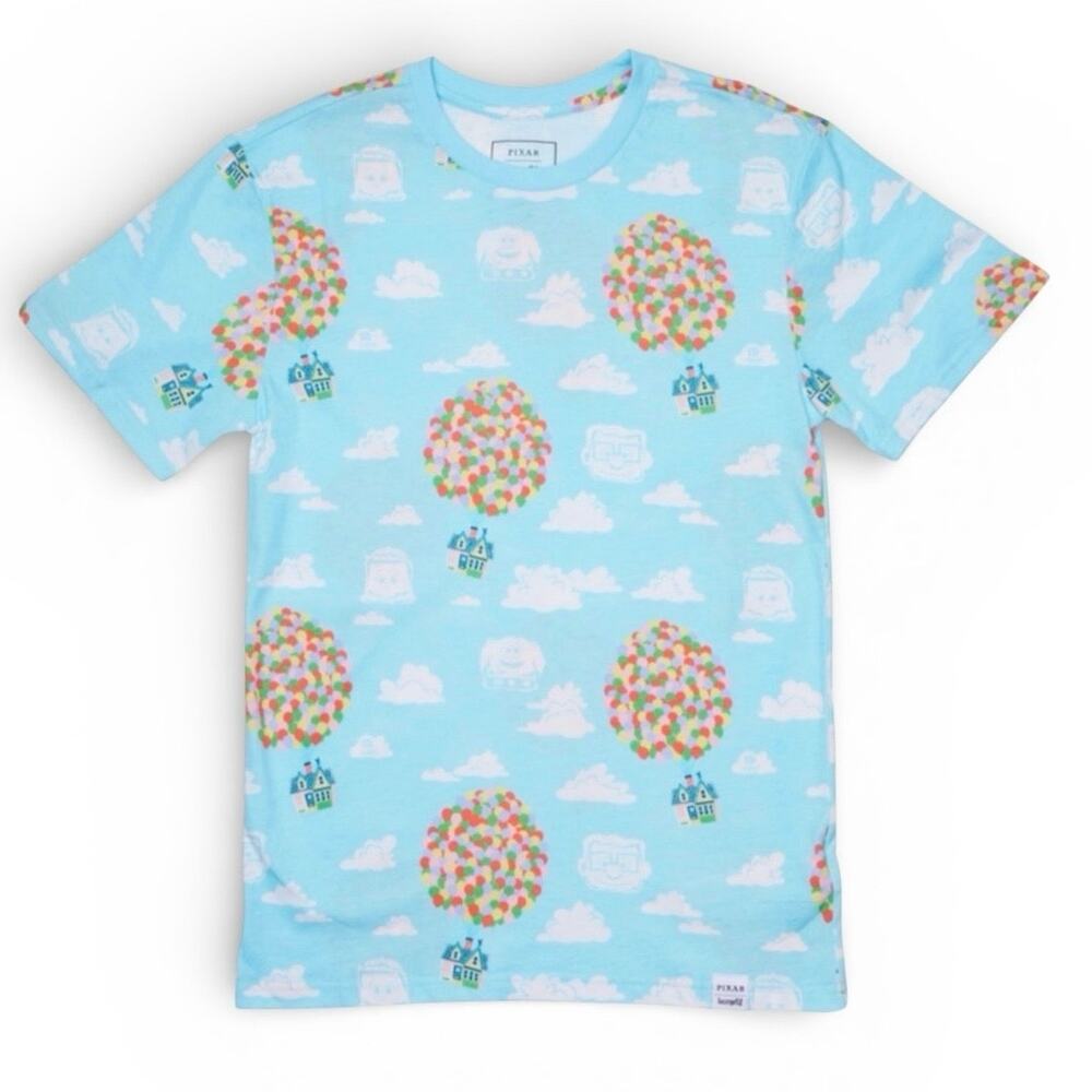 Loungefly Disney Pixar Up 15th Anniversary Balloon House AOP Unisex Tee L